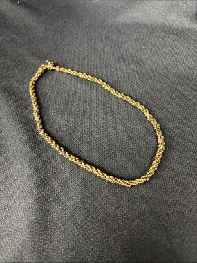 Gold Beaded Twist Necklace - Women's Jewelry